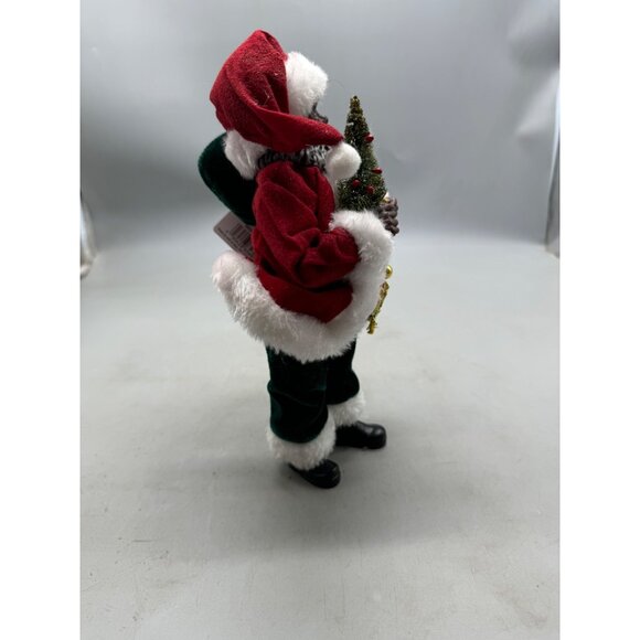 Merry Brite 10.5" Africa American Santa Christmas Figurine Presents & Tree READ - Picture 2 of 8